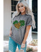 Azura Exchange Leopard Plaid Heart Clover Graphic Print T-Shirt