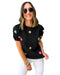 Azura Exchange Embroidered Flower Short Sleeve Tee