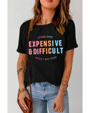 Black EXPENSIVE&DIFFICULT Graphic Tee - 2XL