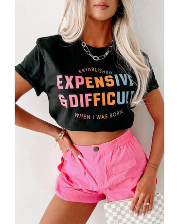 Black EXPENSIVE&DIFFICULT Graphic Tee - 2XL