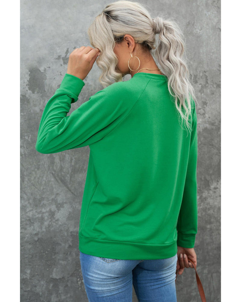 Azura Exchange Lucky Clover Print Graphic Sweatshirt - 2XL