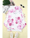 Azura Exchange Floral Print Cold Shoulder Hoodie - M