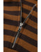Azura Exchange Striped Knit Quarter Zip Hoodie - XL