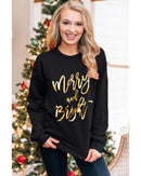 Azura Exchange Merry & Bright Print Sweatshirt - XL