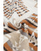 Azura Exchange Beige Aztec Print Half-Zip Hoodie with Kangaroo Pocket - S