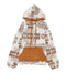 Azura Exchange Beige Aztec Print Half-Zip Hoodie with Kangaroo Pocket - S