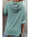 Azura Exchange High and Low Hem Hoodie with Buttoned Detail - S