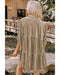 Azura Exchange Pale Khaki 3/4 Sleeve Tunic Babydoll Velvet Shirt - L