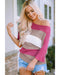 Azura Exchange Half Sleeve Contrast Stripe Knit Sweater - S