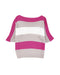 Azura Exchange Half Sleeve Contrast Stripe Knit Sweater - S