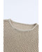 Azura Exchange Hollow-out Knit Long Sleeve Top - XL