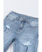 Azura Exchange Light Wash Distressed Flare Jeans - 16 US