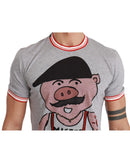 Authentic Dolce & Gabbana Roundneck T-Shirt with Year of the Pig Motive 46 IT Men