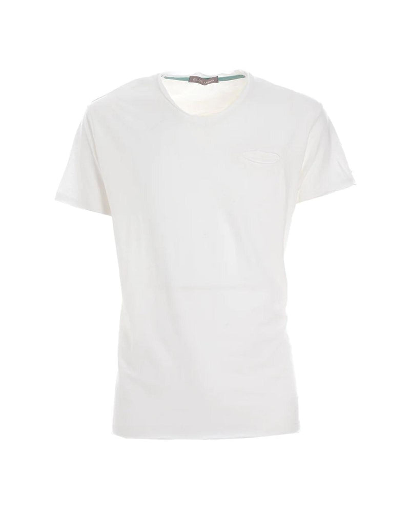Yes Zee Men's White Cotton T-Shirt - XL