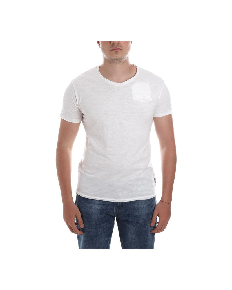 Yes Zee Men's White Cotton T-Shirt - XL