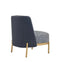 Cecily Upholstered Slipper Chair armchair in deep blue