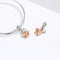 925 Sterling Silver Golden Four Leaf Clover Pendant For Diy Bracelets
