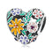 925 Sterling Silver Flower Heart Beads For Diy Bracelets & Necklaces
