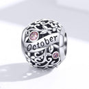 925 Sterling Silver Diy Birthstone Bracelet & Necklace Set October Style - October