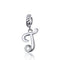 925 Sterling Silver Personalized Letter Pendant For Diy Bracelets And Necklaces Style - T