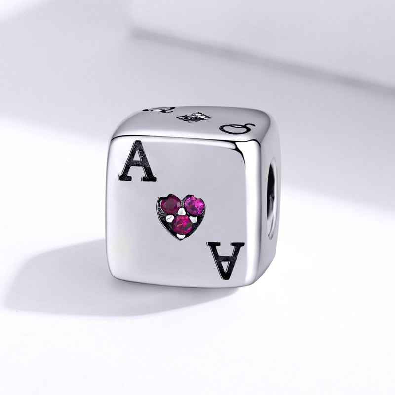 925 Sterling Silver Square Dice Beads For Diy Bracelets & Necklaces