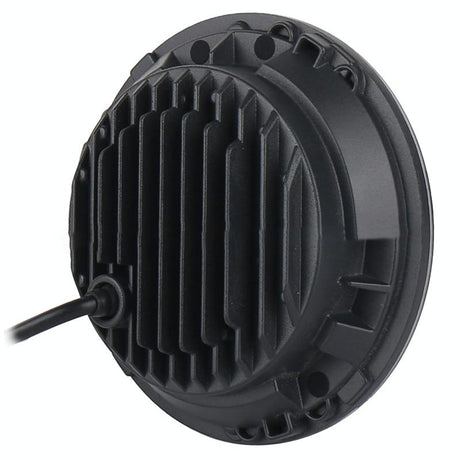 2 Pcs 7 Inch Dc12V 6000K - 6500K 50W Car Led Headlight Cree Lamp Beads For Jeep Wrangler / Harley Support App + Bluetooth Control Black