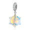 925 Sterling Silver Sparkling Snowflake Pendant For Diy Bracelets & Necklaces