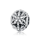 925 Sterling Silver Snowflake Beads For Diy Bracelets & Necklaces