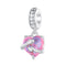 925 Sterling Silver Scc2540 Heart Pendant For Diy Bracelets