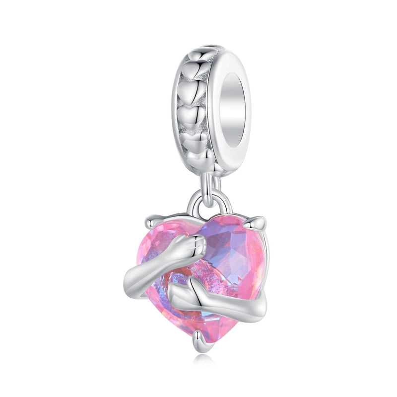 925 Sterling Silver Scc2540 Heart Pendant For Diy Bracelets