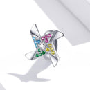 925 Sterling Silver Colorful Windmill Beads For Diy Bracelets & Necklaces