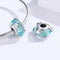 925 Sterling Silver Ocean Star Pendant Bracelet With Blue Glass Bead