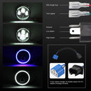 7 Inch H4 / H13 Dc 9V - 30V 3000Lm 6000K 30W Ip67 4Led Lamp Beads Car Round Shape Led Headlight Lamps For Jeep Wrangler / Harley With Angel Eye