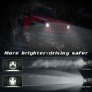 7 Inch H4 / H13 Dc 9V - 30V 3000Lm 6000K 30W Ip67 4Led Lamp Beads Car Round Shape Led Headlight Lamps For Jeep Wrangler / Harley With Angel Eye