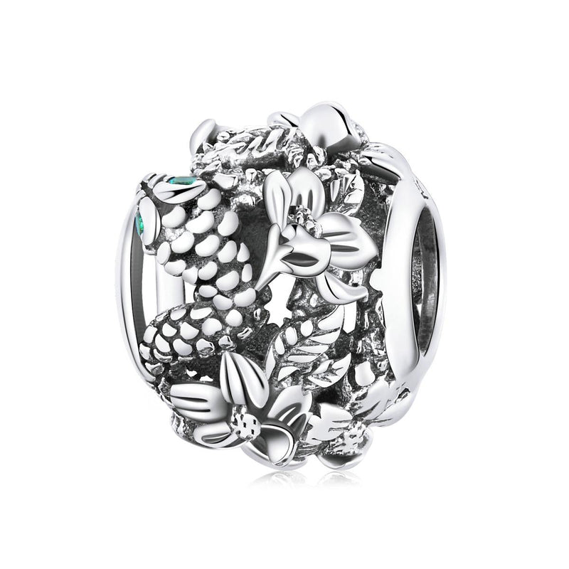 925 Sterling Silver Retro Snake Bead Bracelet / Necklace Accessory Set