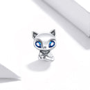 925 Sterling Silver Charming Fox Bead For Diy Bracelets & Necklaces