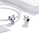925 Sterling Silver Charming Fox Bead For Diy Bracelets & Necklaces