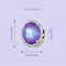 925 Sterling Silver Symphony Purple Moonlight Gemstone Diy Bracelet