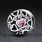 925 Sterling Silver Geometric Heart Shaped Hollow Beads For Diy Jewelry