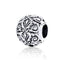 925 Sterling Silver Retro Flower Texture Beads For Diy Bracelets & Necklaces