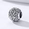 925 Sterling Silver Retro Flower Texture Beads For Diy Bracelets & Necklaces