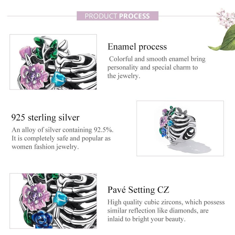 925 Sterling Silver Flower Bead Bracelet & Necklace Set