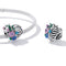 925 Sterling Silver Flower Bead Bracelet & Necklace Set