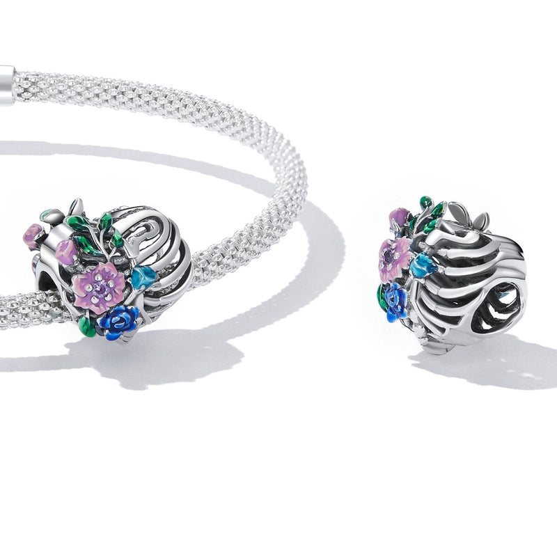 925 Sterling Silver Flower Bead Bracelet & Necklace Set