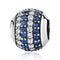 925 Sterling Silver Blue Diamond Beaded Bracelet & Necklace Set