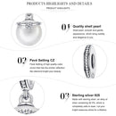 925 Sterling Silver Chic Pearl Charm For Diy Bracelets
