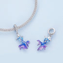 925 Sterling Silver Blue Fish Diy Pendant Beaded Accessory