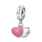 925 Sterling Silver Double Love Pendant For Bracelet Or Necklace