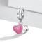 925 Sterling Silver Double Love Pendant For Bracelet Or Necklace