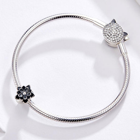 925 Sterling Silver Beaded Bracelet With Lotus Beads